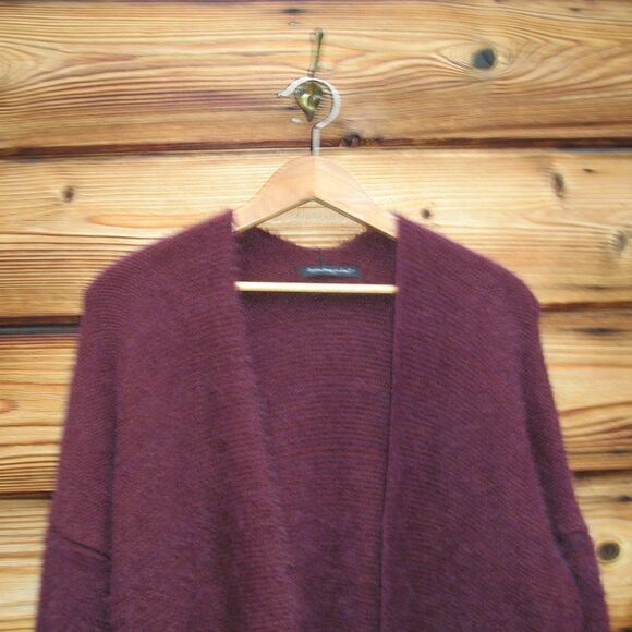NWT Super Soft Maroon Bell Sleeve Cardigan Sweater S M L XL - Picture 4 of 10